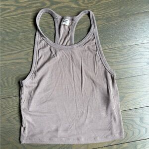 Aritzia Sunday Best Skyfall Cropped Tank Turner Taupe Size Medium